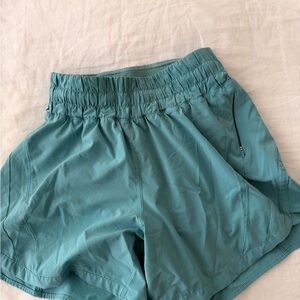 Lululemon Teal Track That Athletic Shorts